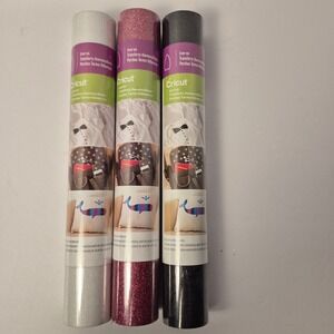 Cricut Glitter Iron On Bundle 3 Rolls Heat Transfer Vinyl DIY Craft 12x19
